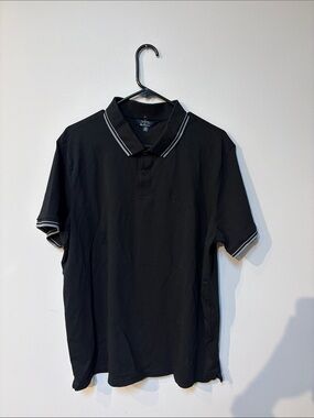 Ben Sherman Black Polo with Contrast White Trim